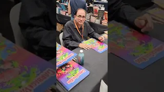 Goosebumps Author R.L. Stine signing autographs at New York Comic Con 2022