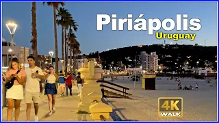 【4K】WALK Piriapolis at night Maldonado URUGUAY vlog 4k video