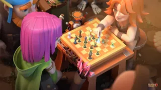 Шахматы в трейлере «Clash of clans»