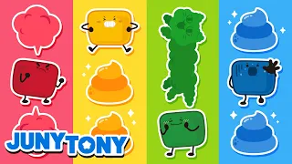 We are Farting Marshmallows! | Colorful Poo Poo + More | Color Songs for Kids | JunyTony