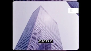 1950s, 1960s NYC, Manhattan Skyscrapers, Views from Empire State Building, 16mm