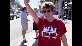 Super Bowl XXXVII in 2003: Raiders and Buccaneers fans around San Diego