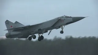 Russian MiG-31 Winter interception training
