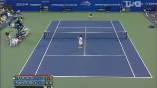 Federer vs Santoro US OPEN R2 2005