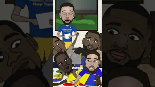 Lebron Tries to Gang Up on The Warriors 😂 #nba #funnycartoon #funnyshorts