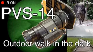 Outdoor walk in the dark with PVS-14 Night Vision w/ TNVC for Tele Vue FONEMATE