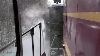 Conway Scenic Railroad's Snow Plow in action!