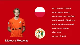 Mateusz Skoczylas | 2006 (Zaglebie Lubin) footage w/ Poland U17