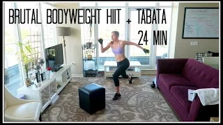 Brutal Bodyweight HIIT + Tabata | 24 MIN