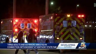 3 adults, 6 minors arrested after incident that caused early Kentucky State Fair closure