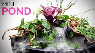 Build a mini pond with misty waterfall