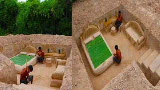 Build Most Modern Underground House With Unbelievable Design Private Living Room By Ancient Skills