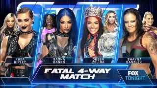 Sasha Banks Vs Rhea Ripley Vs Shayna Baszler Vs Queen Zelina - WWE Smackdown 25/03/2022 (En Español)