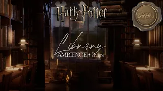 Hogwarts Library Ambience ✧˖° Harry Potter ASMR Study Ambience + Music