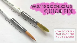 How to Clean and Care for your Watercolour Brushes