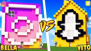 DOM INSTAGRAM VS DOM SNAPCHAT W MINECRAFT | Vito vs Bella