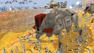 Clone Trooper Tank Convoy AMBUSH on RYLOTH! - Men of War: Star Wars Mod