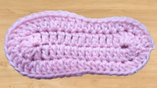 How to Crochet 9-12 months Baby Bootie/Shoe Sole | Easy Crochet Pattern