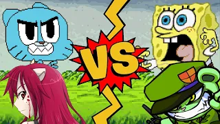M.U.G.E.N Battles | Gumball/Lucy Diclonius vs SpongeBob/Flippy