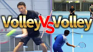 ATP Professionals Volley Rally Match! Former Japan No.1 vs Asian Champion [Tennis]