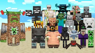 Garden Warden VS All Mobs in Minecraft / Minecraft Mob Battle