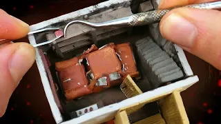 Making GRANNY'S Garage and Sauna Miniature House in POLYMER CLAY!