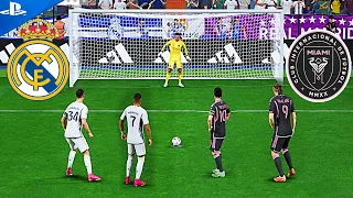 Ronaldo,Mbappe VS Messi,Neymar,Haaland | Real Madrid VS Inter Miami Penalty Shootout |FIFA 24 PS5 4k