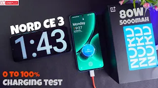 OnePlus Nord CE 3 Charging Test ⚡ | OnePlus Nord CE 3 Charging Time | 80W  5000mAh | Hindi