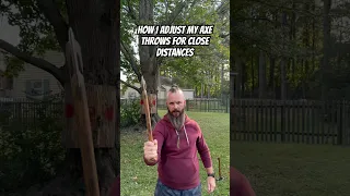 How I get close with throwing axes #shorts #axethrowing #axe #skills #vikings #outdoors #tools #tips