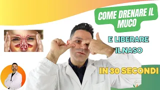 Come drenare il muco e liberare il naso chiuso in 30 secondi