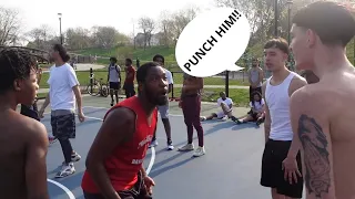 FIGHT BREAKS OUT AT PARKTAKEOVER ! (5v5) BASKETBALL.