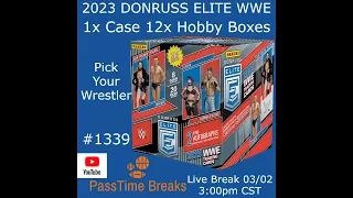 03/02 - 2023 DONRUSS ELITE WWE 1x Case 12x Hobby Box Pick Your Wrestler #1339 LIVE BREAK