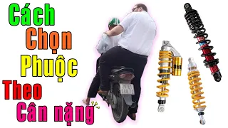 Cách chọn phuộc nhún theo cân nặng KG