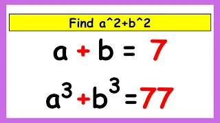 🔴Thailand Math Olympiad | Nice Algebra Math Simplification | Find a²+b²