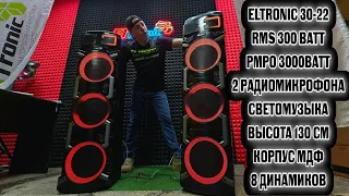 СУПЕР МОЩНАЯ КОЛОНКА ДЛЯ КАФЕ И ЧАСТНОГО ДОМА ! ELTRONIC  30-22 ОБЗОР НОВИНКИ