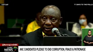 LGE 2021 | ANC candidates pledge to end corruption, fraud and patronage