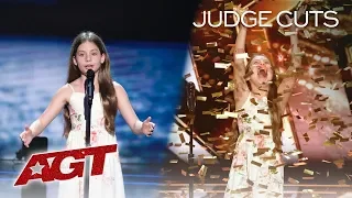 Emanne Beasha sing "Caruso" in The Judge Cuts of America's Got Talent 2019