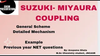 SUZUKI - MIYAURA COUPLING  ....GENERAL SCHEME/ MECHANISM / CSIR - NET PREVIOUS YEAR QUESTIONS