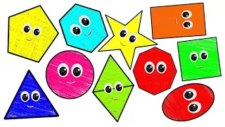 Ten Little Shapes, Learning Video and Preschool Rhyme for Kids
