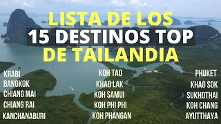 🔝Los 15 destinos MÁS IMPORTANTES de TAILANDIA 🇹🇭 ¡TE LOS EXPLICAMOS!