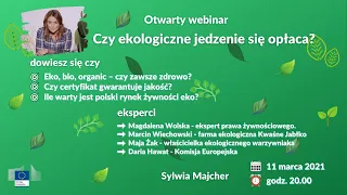 Webinar: Czy ekologiczne jedzenie się opłaca?