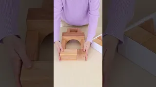 DIY Montessori Object Permanence Box with GRIMM'S Building Blocks