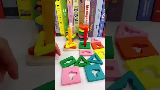 Shape Recognition Piece Matching Column Toy For Children——Montessori Educational Toy