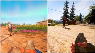 Evolution of Rock throw in Far Cry Series 2012 to 2019