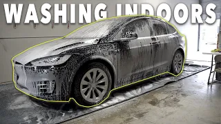 Washing Cars Inside Shop Using a Water Containment Mat (Review and Process Breakdown)