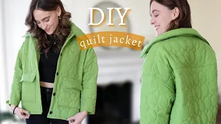 DIY Quilt Jacket (From $5 Thrifted Blanket!)