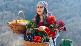 Cook Turkish eggplant in a special way in the village! | Rural life in Iran.