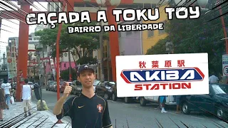 Caçada a toku toy, no bairro da Liberdade - Loja Akiba Station