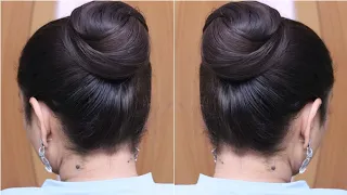 Beautiful ! Perfect Bun Hairstyle For Long Hair Girls | Very Easy Juda Hairstyle Using Donut Bun