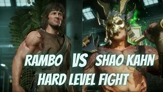 Rambo Vs Shao Kahn - Hard Level Fight | MK 11